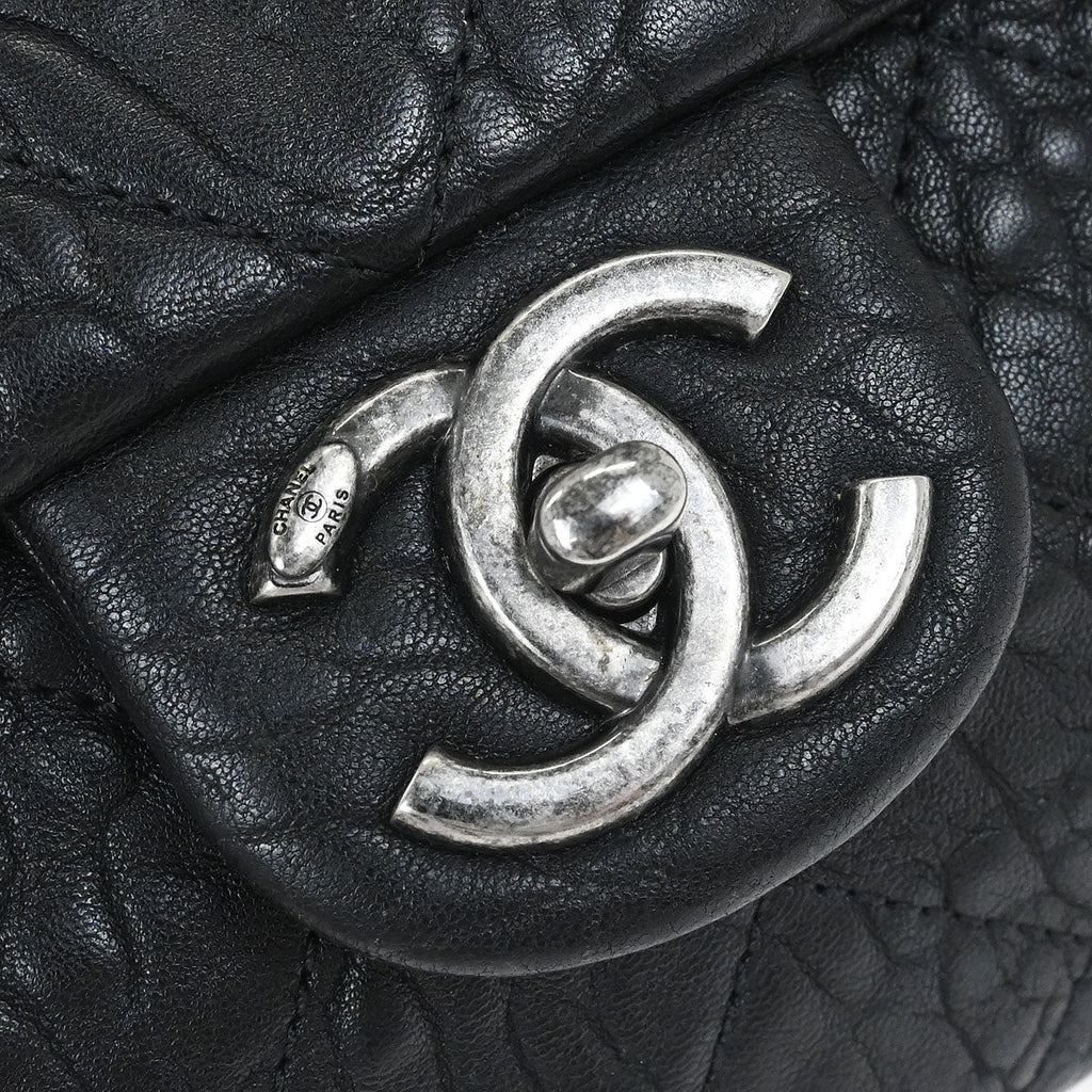 Chanel 2015-2016 Black Calfskin Shoulder Bag