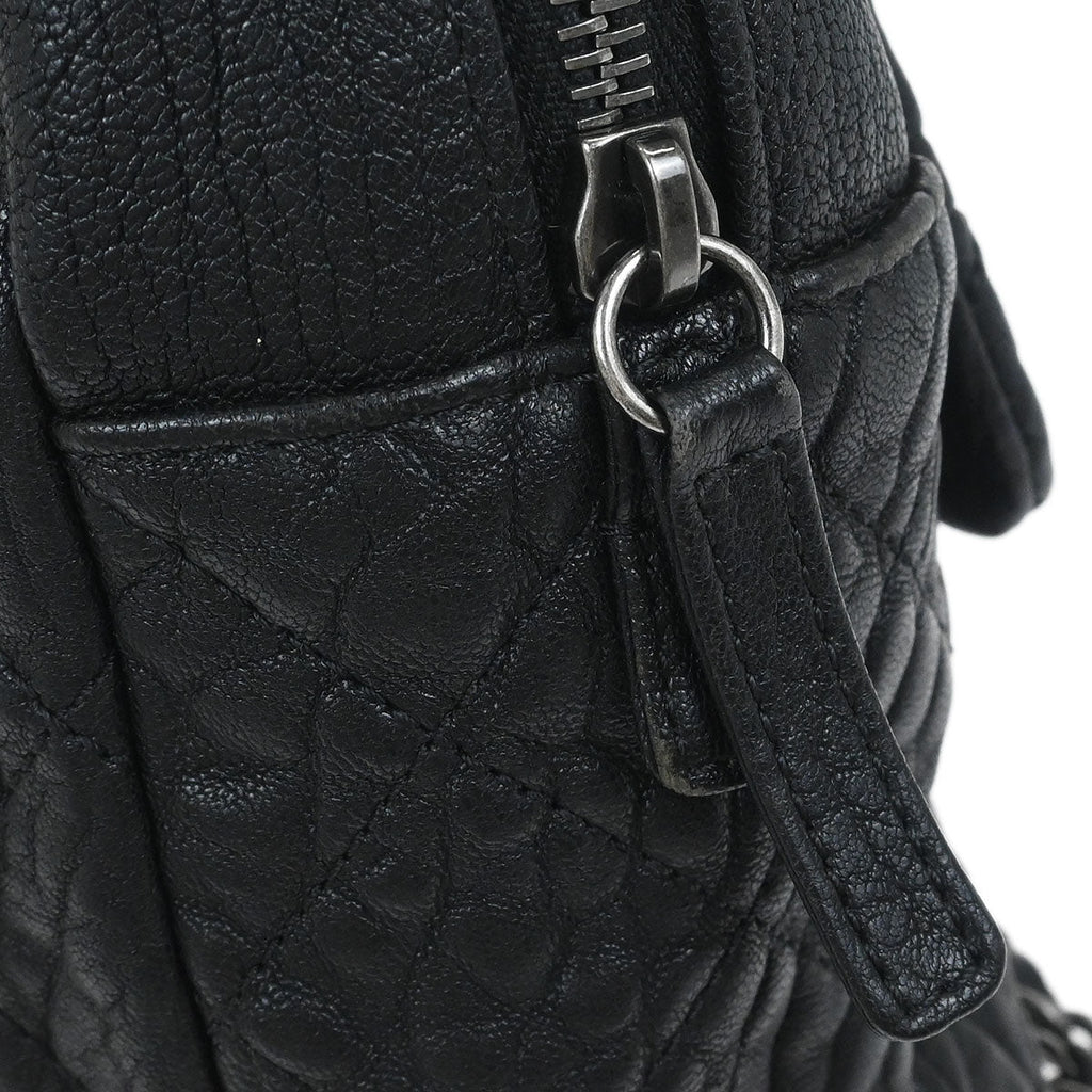 Chanel 2015-2016 Black Calfskin Shoulder Bag