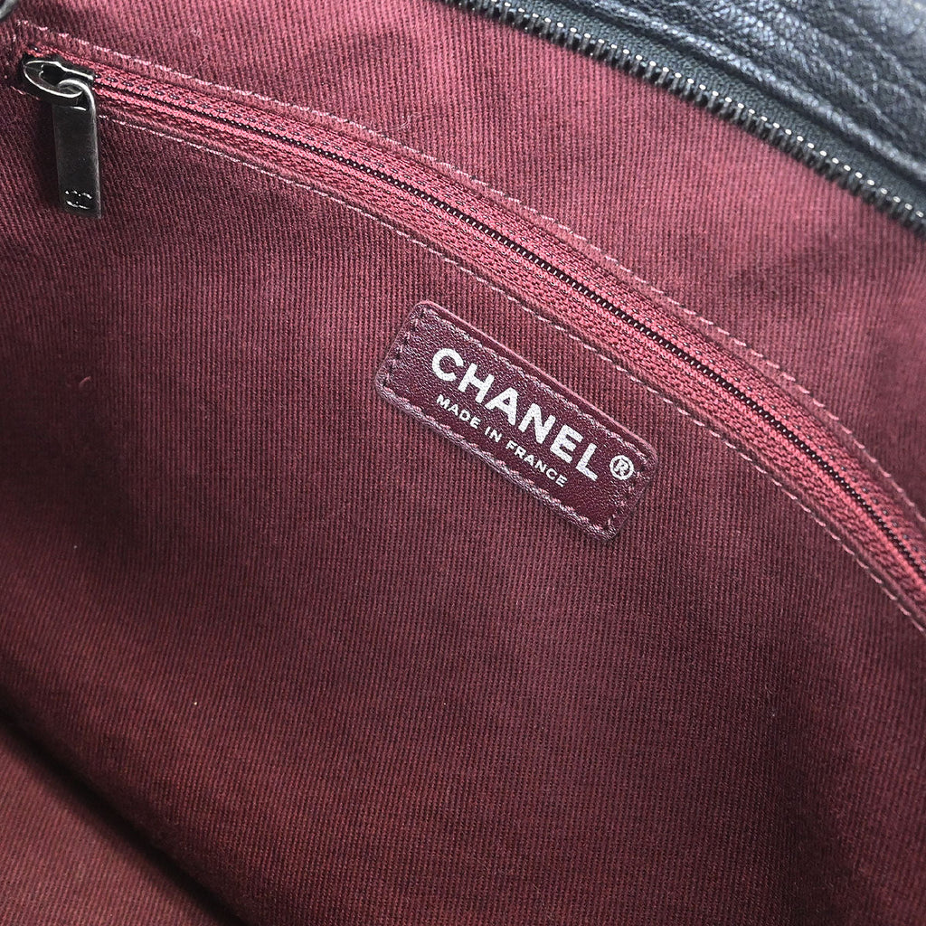 Chanel 2015-2016 Black Calfskin Shoulder Bag