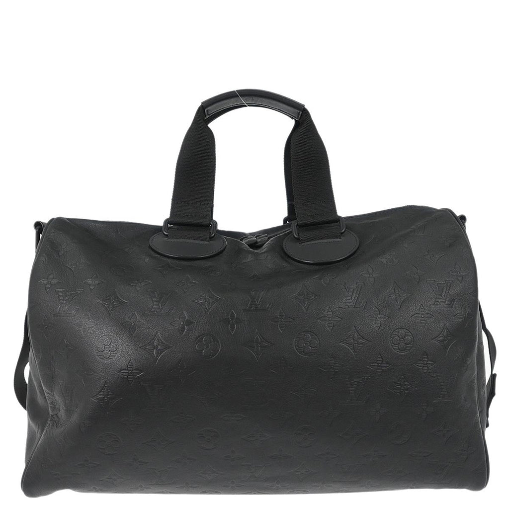 Louis Vuitton 2019 Black Monogram Shadow Speedy Bandouliere 40 M43696