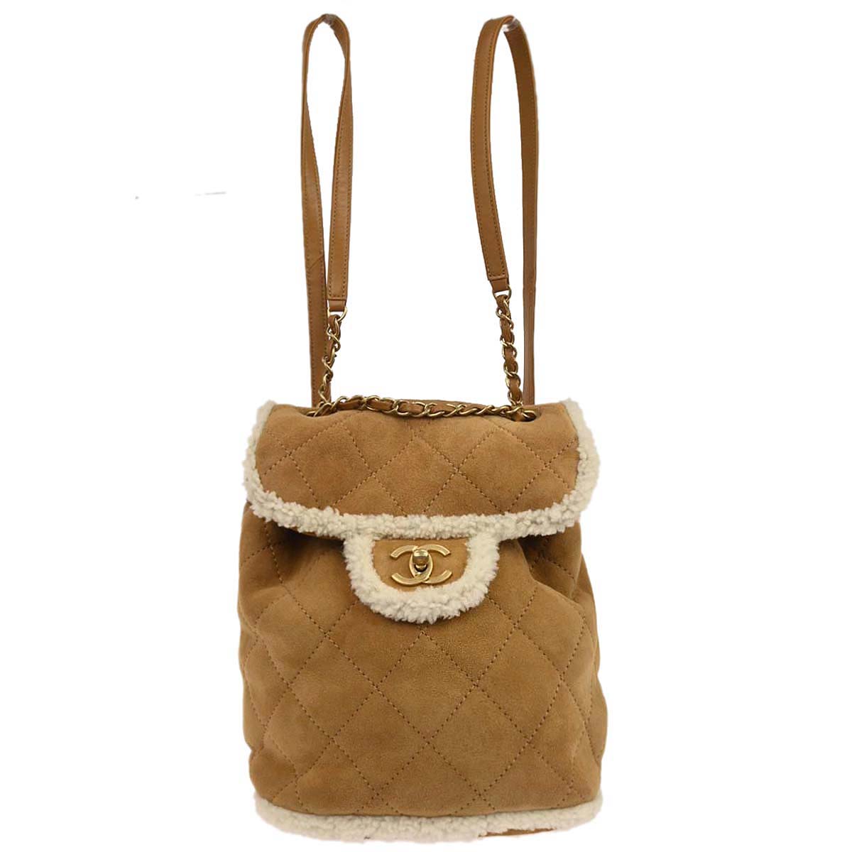 Chanel 2018-2019 Brown Mouton Coco Neige Backpack