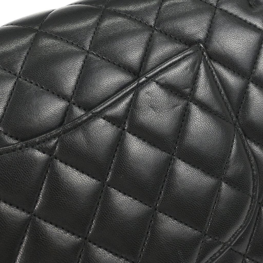 Chanel 2012 Black Lambskin Medium Classic Double Flap Shoulder Bag