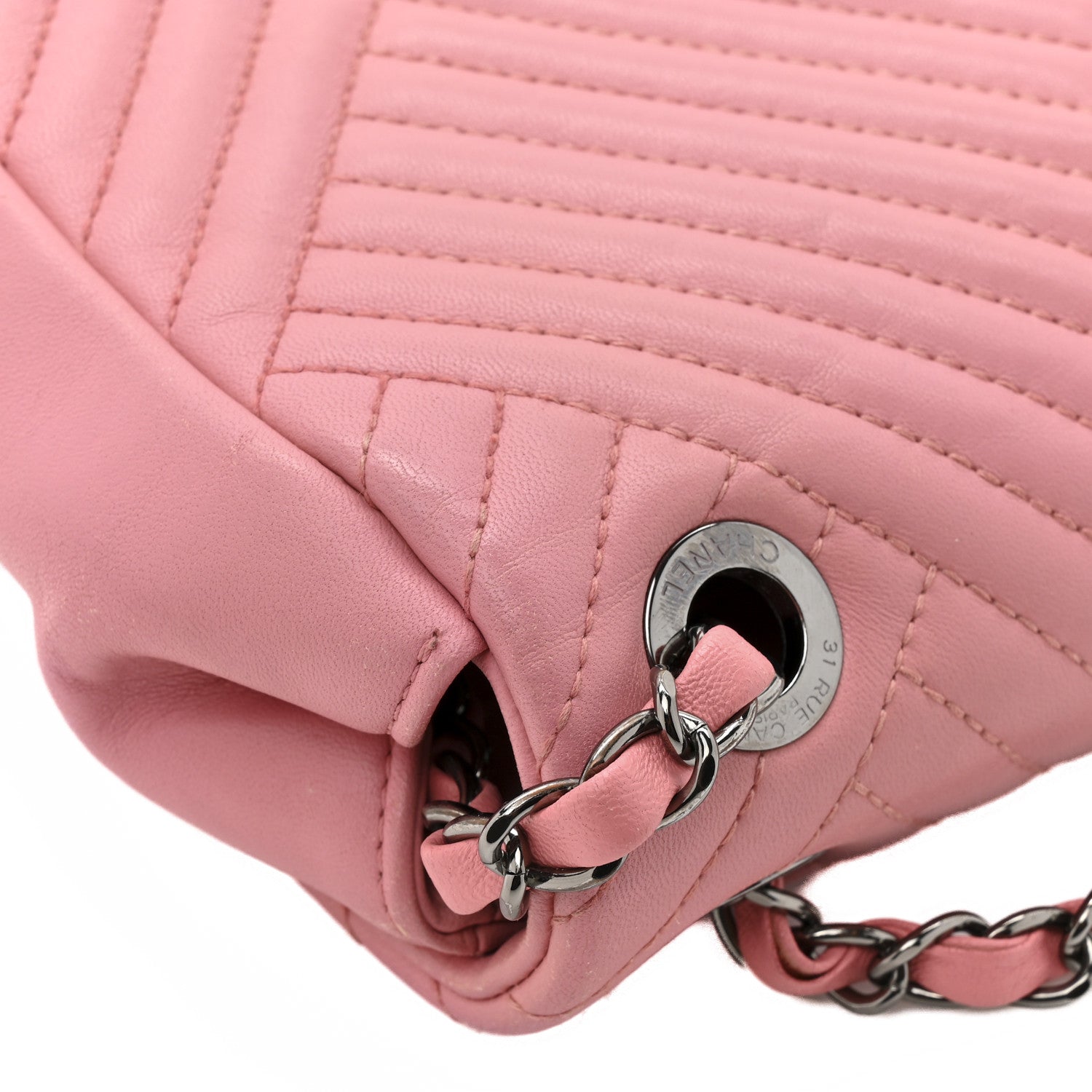 Chanel Lambskin Quilted Medium CC Crossing Flap Pink