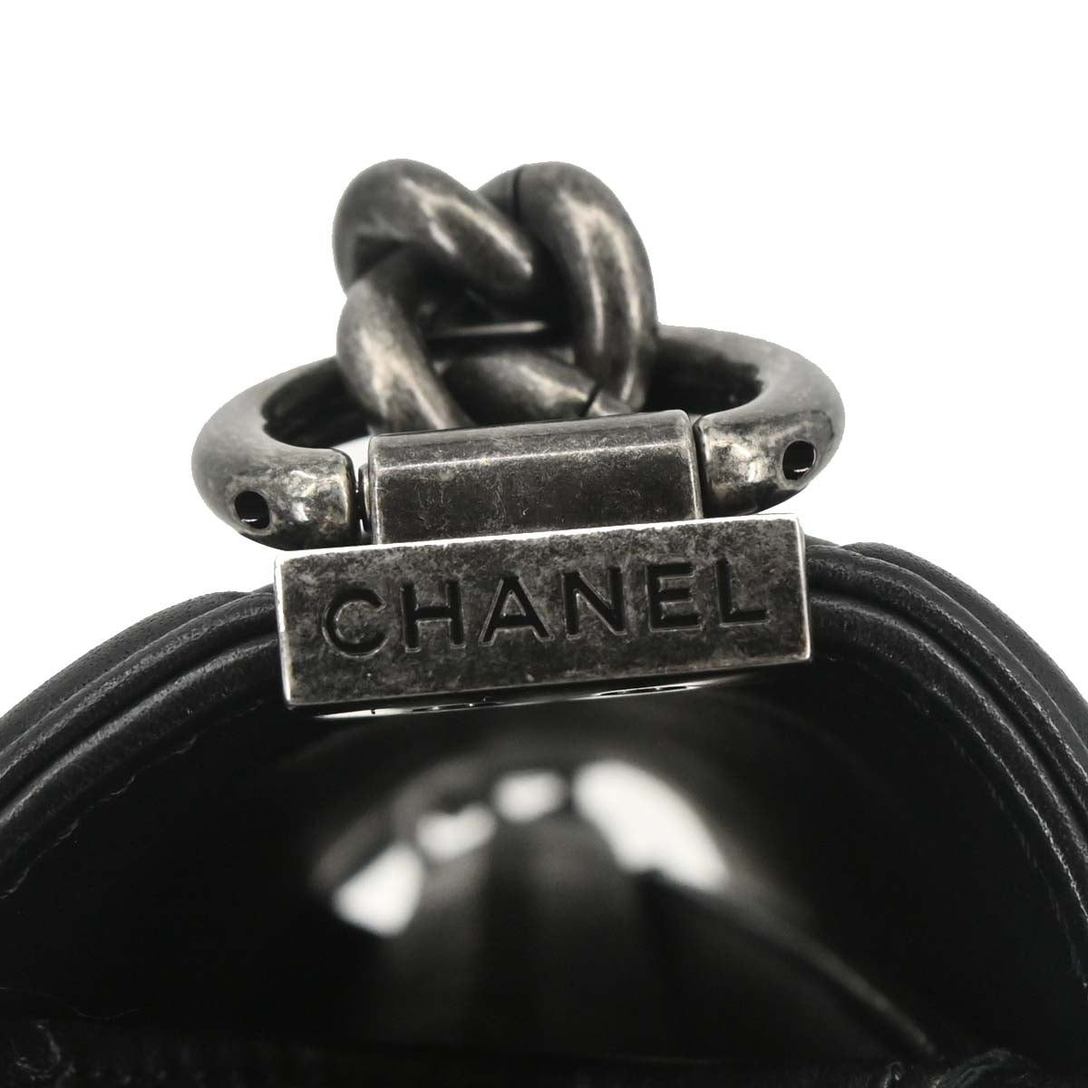 Boy Chanel 2015-2016 Black Lambskin 3D Pleated Medium Shoulder Bag