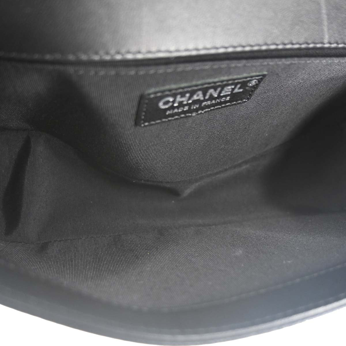 Boy Chanel 2015-2016 Black Lambskin 3D Pleated Medium Shoulder Bag