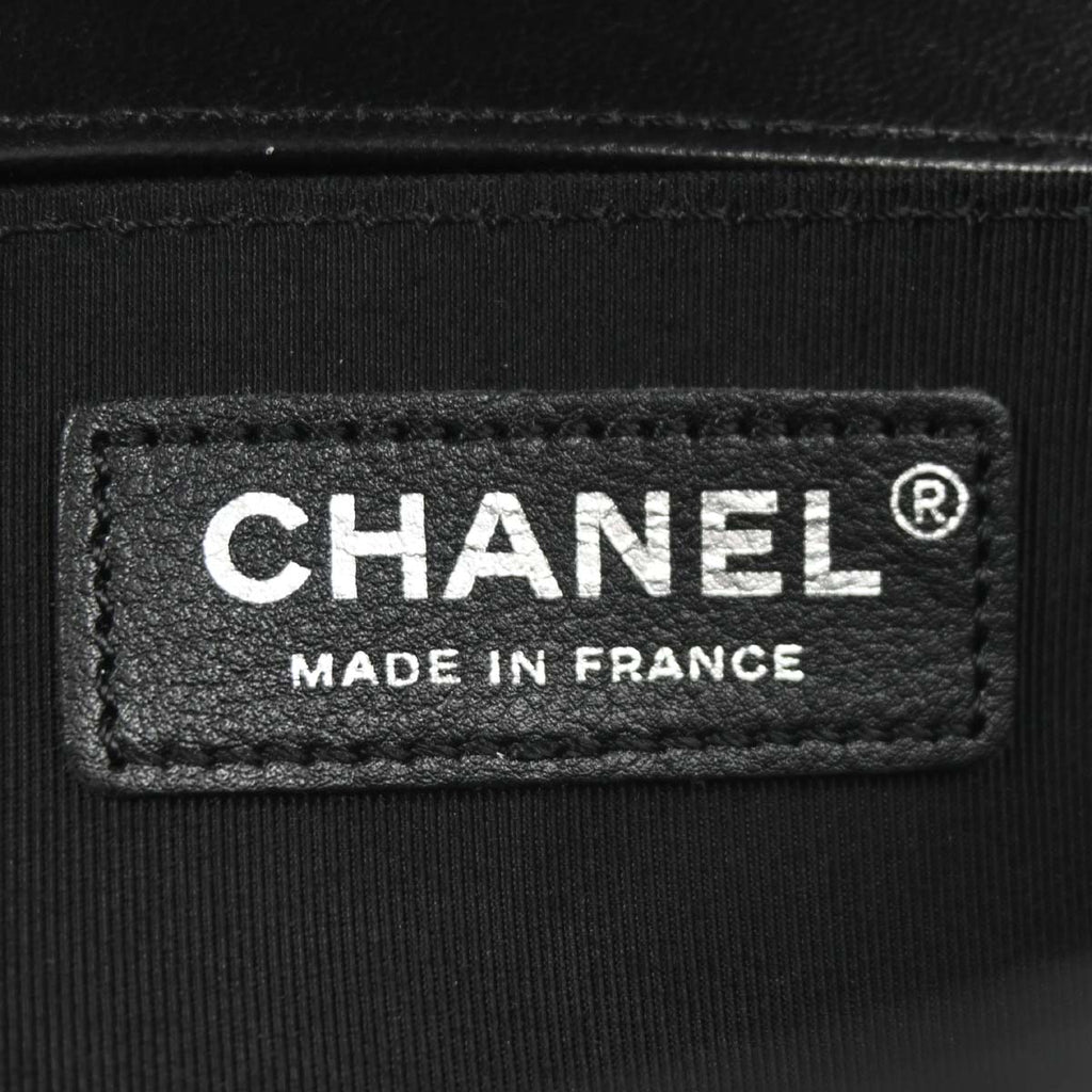 Boy Chanel 2015-2016 Black Lambskin 3D Pleated Medium Shoulder Bag