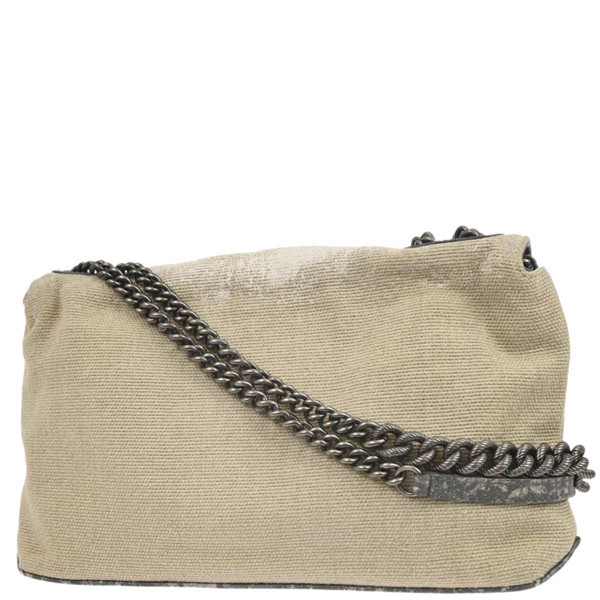 Boy Chanel 2014 Beige Canvas Graffiti Medium Shoulder Bag