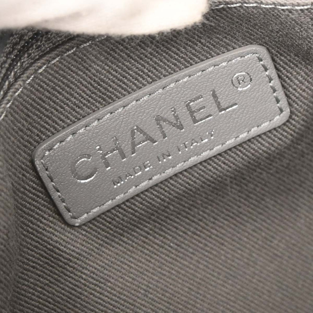 Boy Chanel 2014 Beige Canvas Graffiti Medium Shoulder Bag