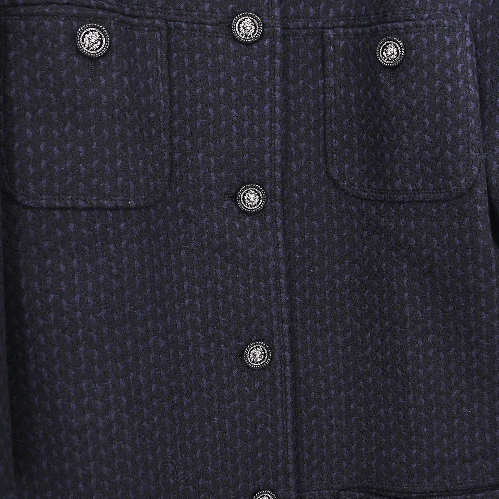 Chanel 2014-2015 Collarless Coat Navy #40