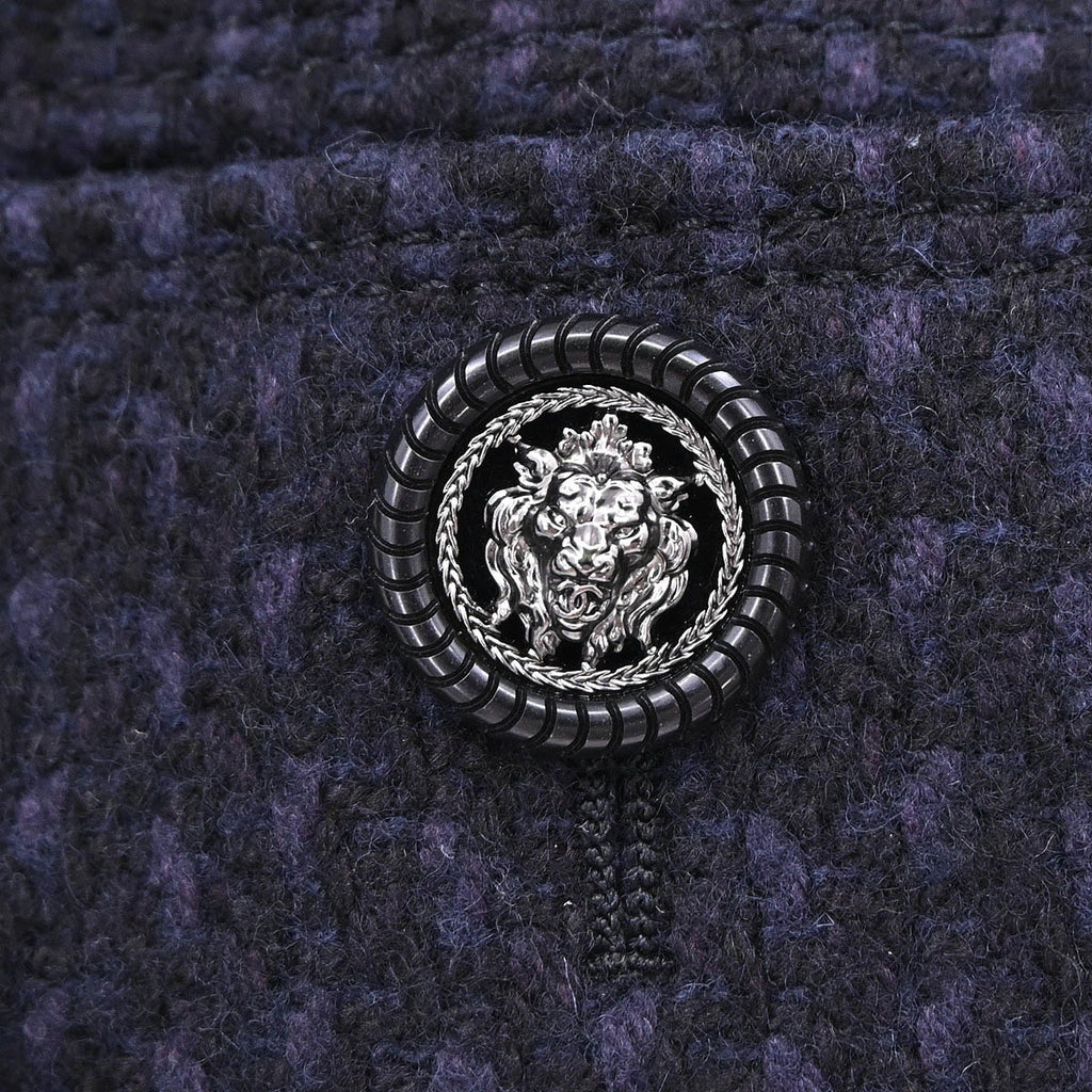 Chanel 2014-2015 Collarless Coat Navy #40