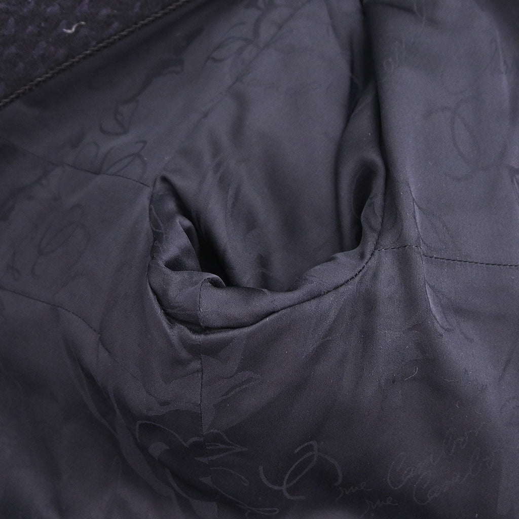 Chanel 2014-2015 Collarless Coat Navy #40
