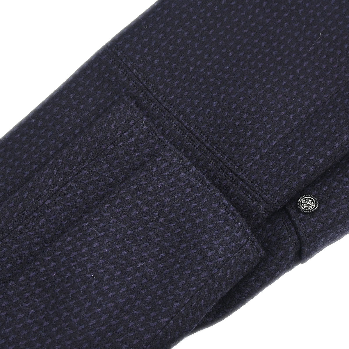 Chanel 2014-2015 Collarless Coat Navy #40