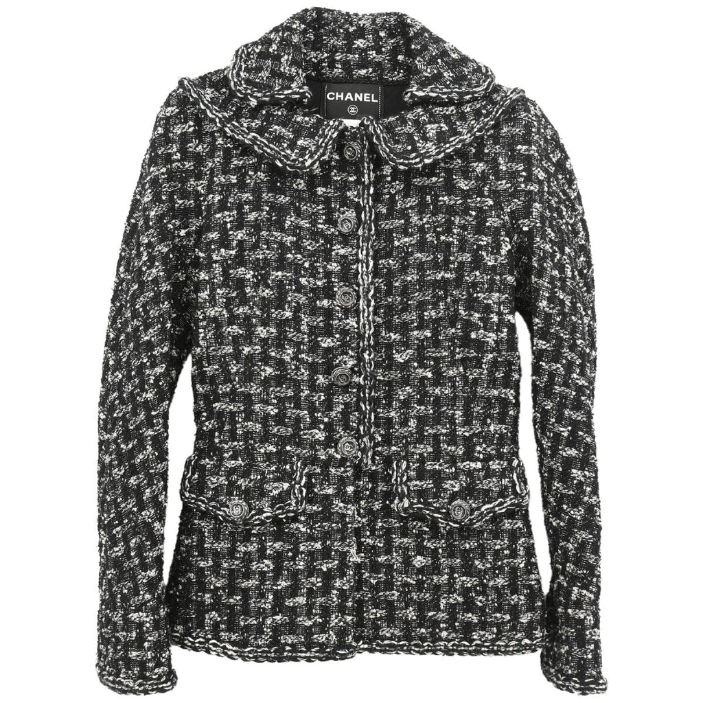 Chanel 2013-2014 Single Breasted Jacket Black #36