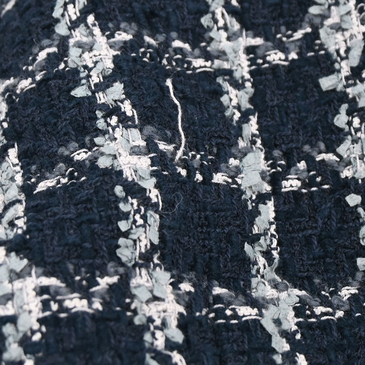 Chanel 2014-2015 Single Breasted Collarless Tweed Jacket Navy #34