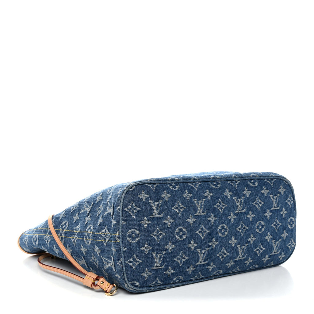 Louis Vuitton Monogram Denim Neo Neverfull MM Blue