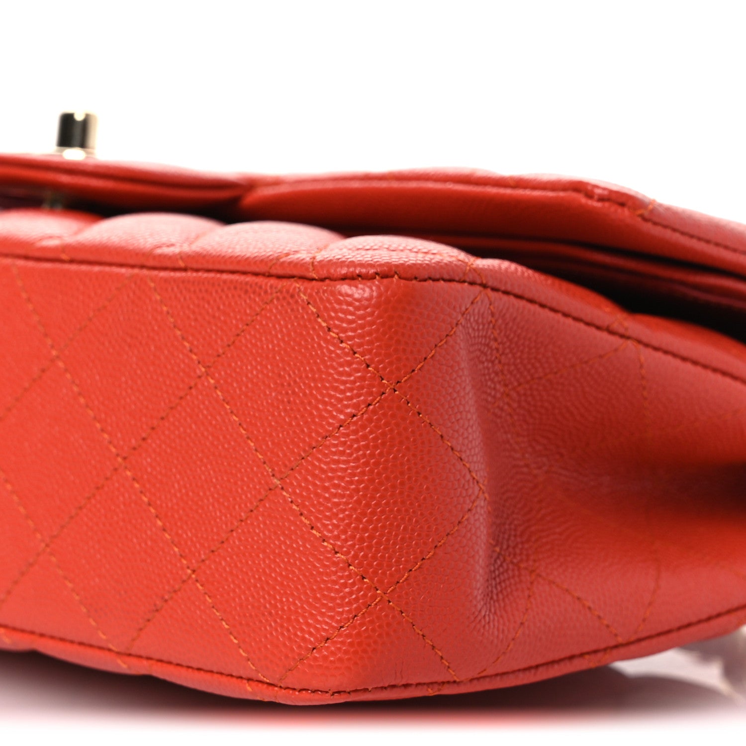 Chanel Caviar Quilted Medium Double Flap Light Red