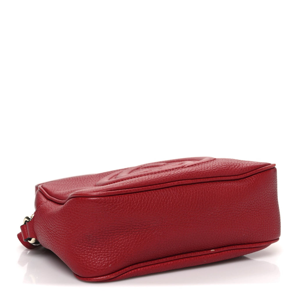 Gucci Pebbled Calfskin Small Soho Disco Bag Vibrant Red