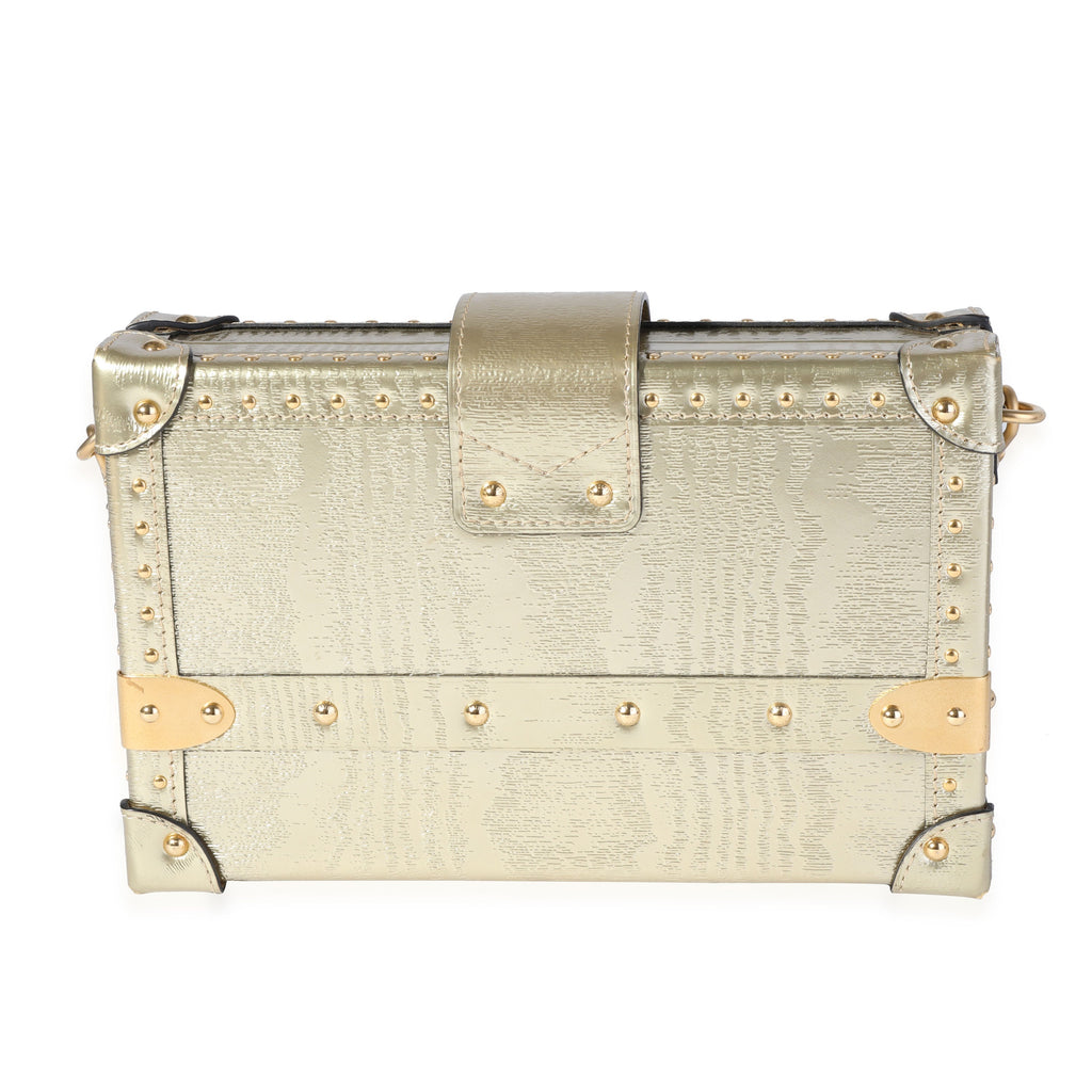 Louis Vuitton Gold Grain de Bois Petite Malle