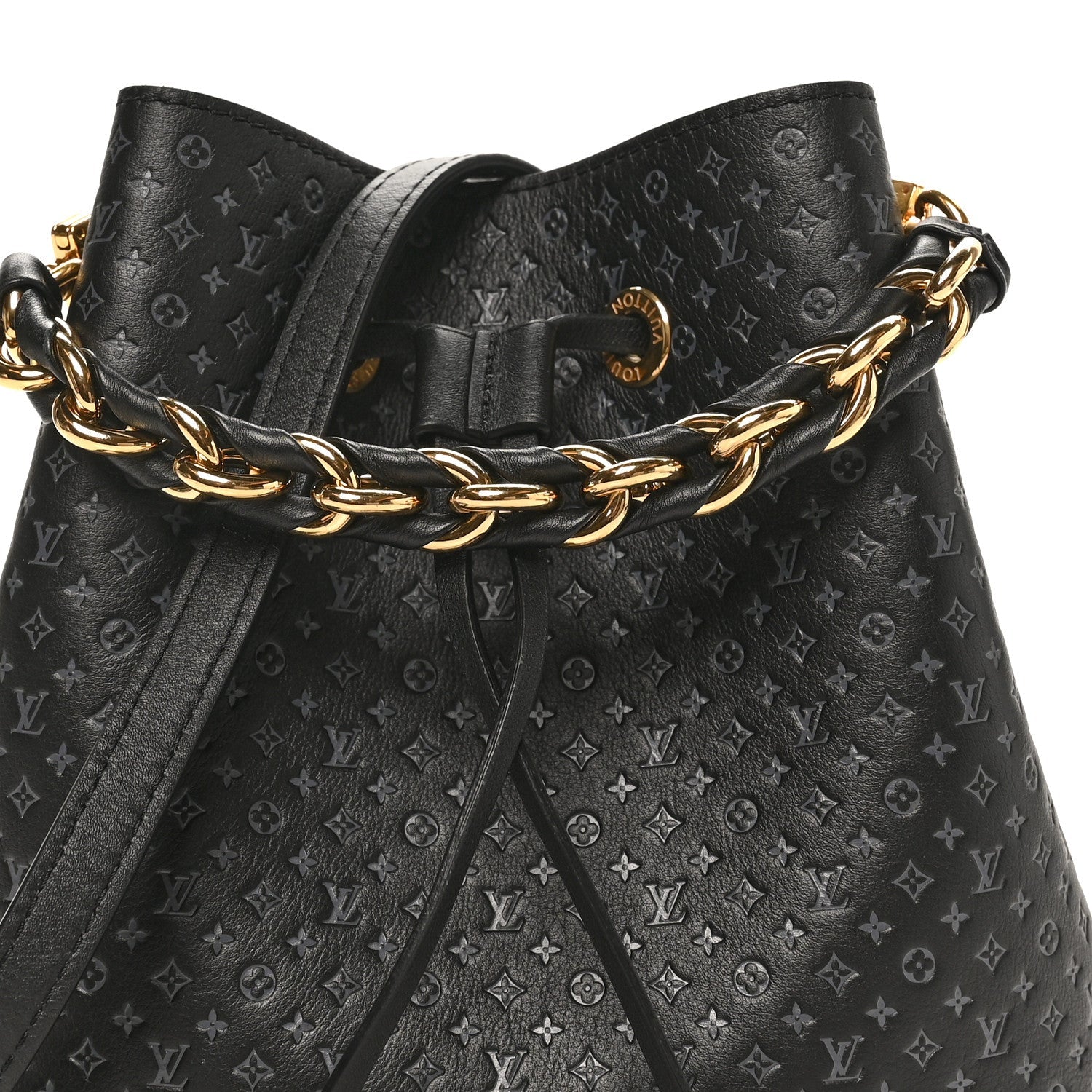 Louis Vuitton Calfskin Nanogram Embossed Neonoe BB Black