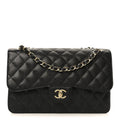 Chanel Caviar Quilted Jumbo Double Flap Black