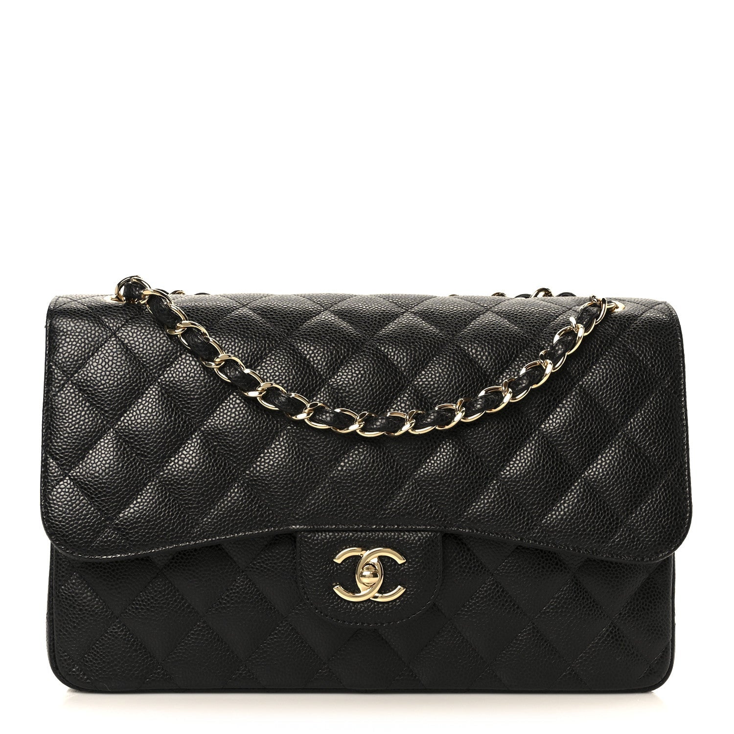 Chanel Caviar Quilted Jumbo Double Flap Black