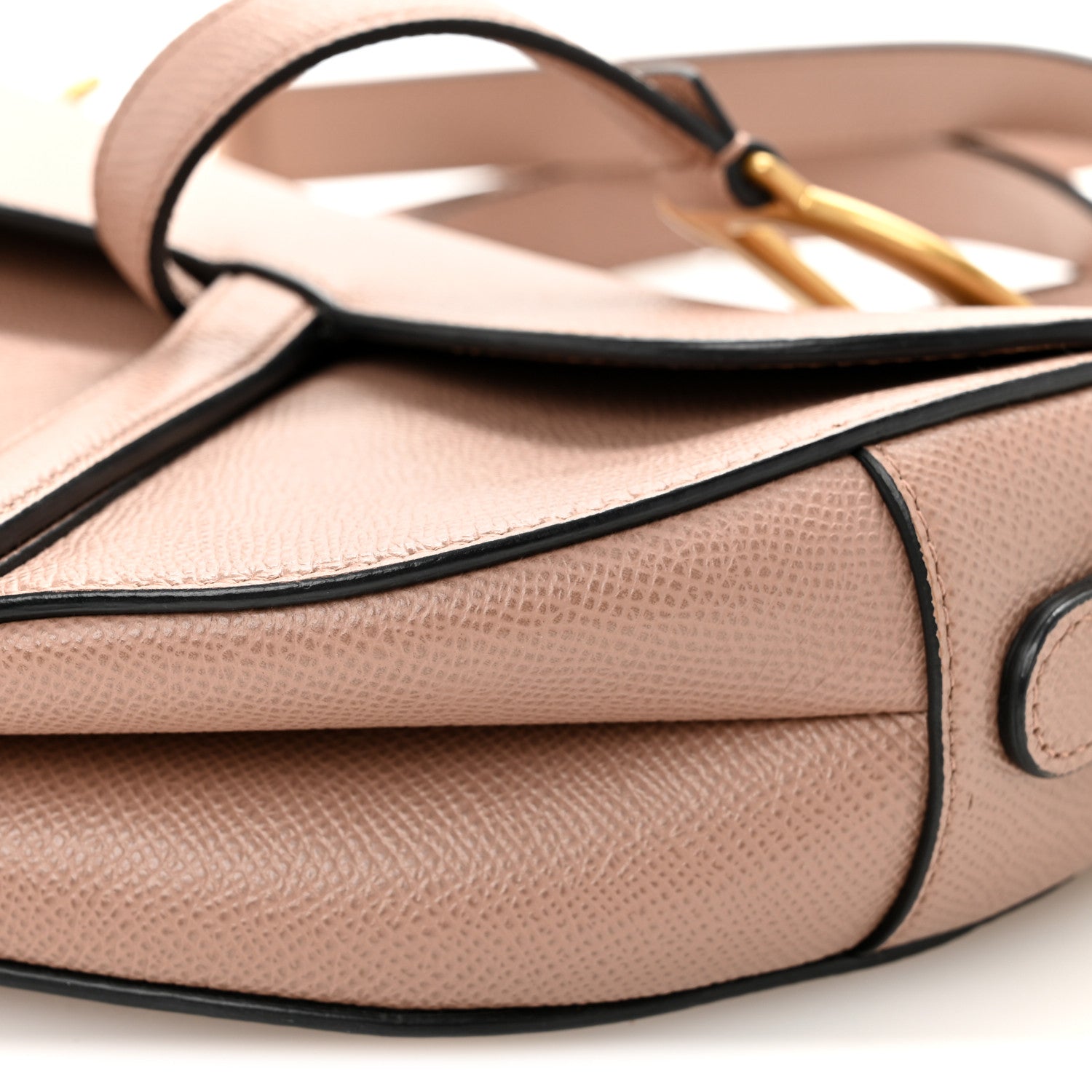 Christian Dior Grained Calfskin Saddle Bag With Strap Fard
