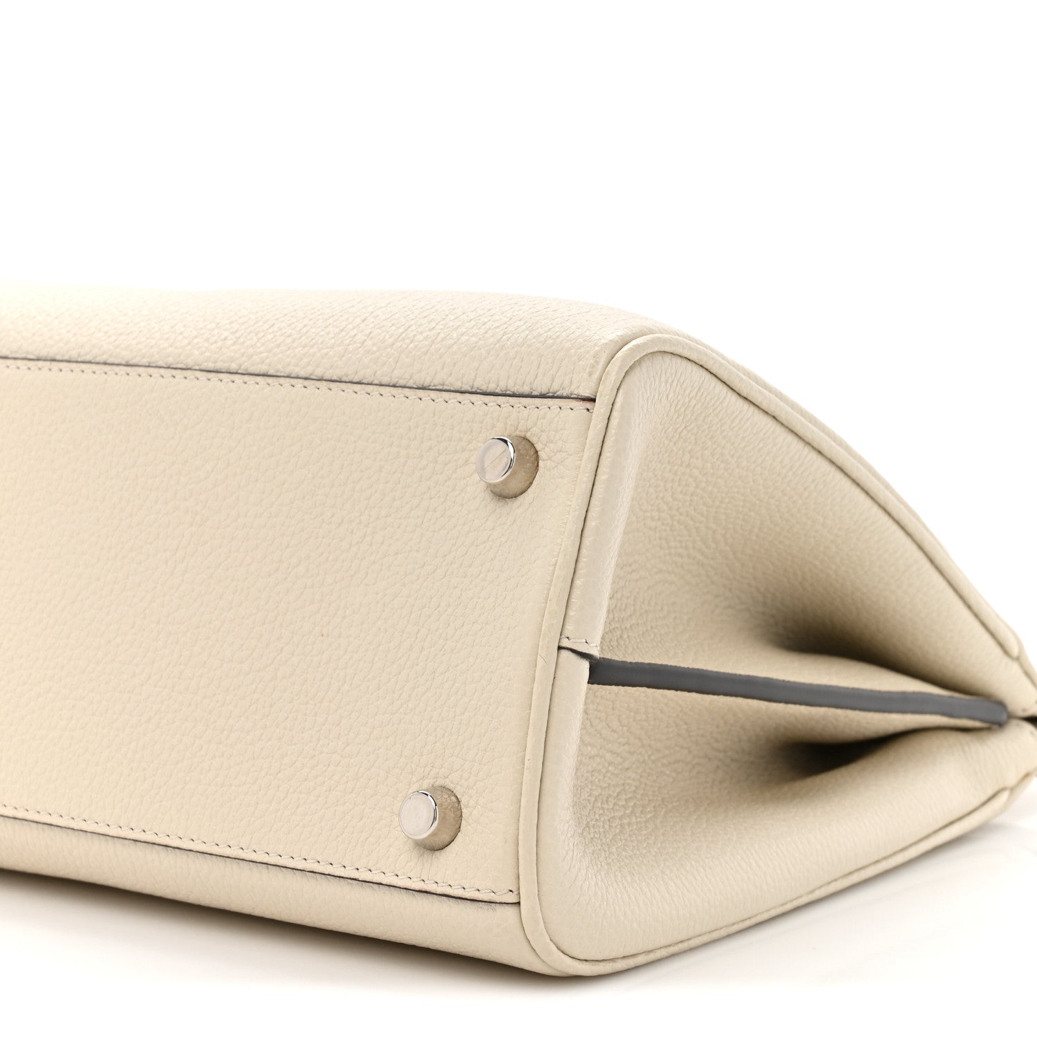 Gucci Grainy Calfskin Small Zumi Top Handle Bag Mystic White