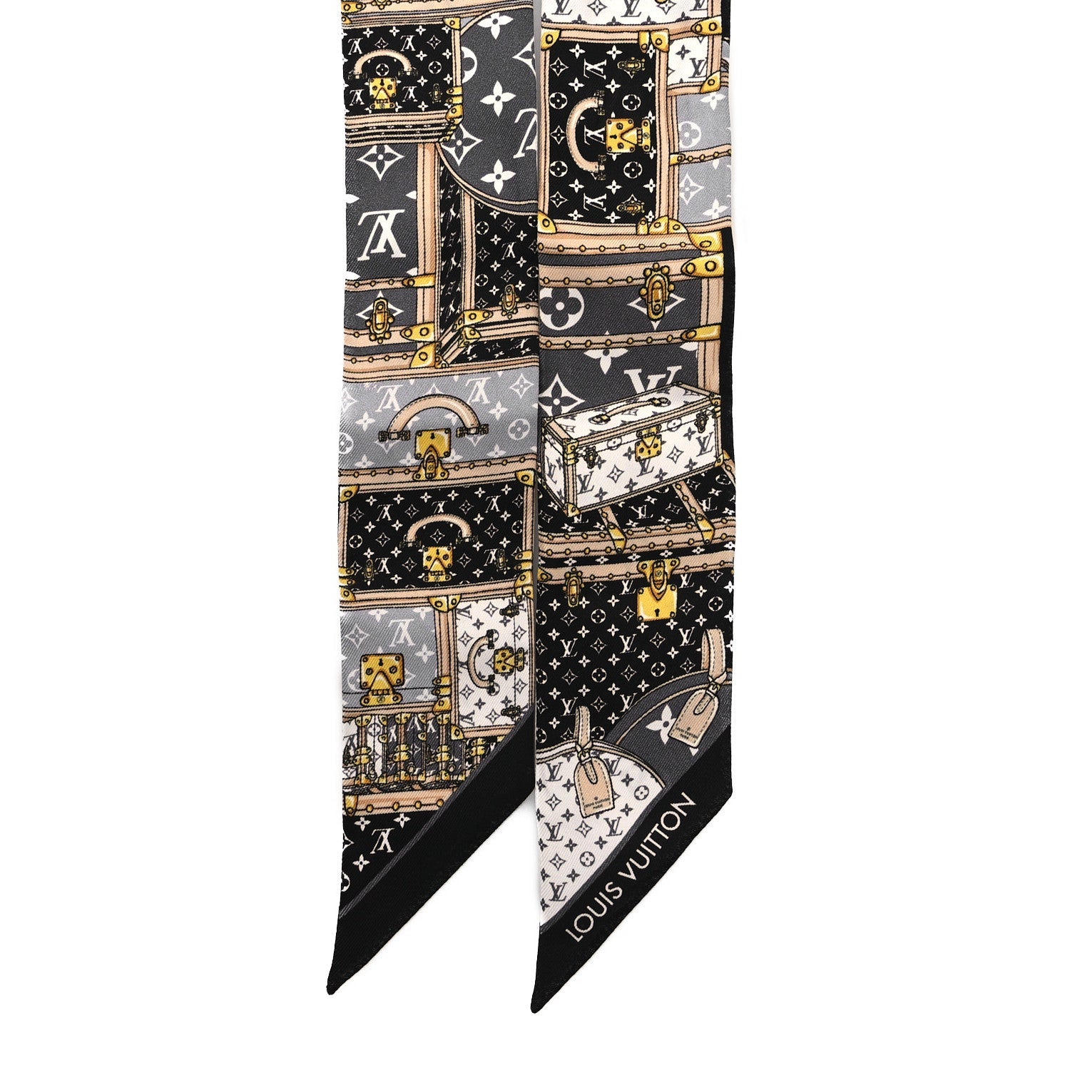 Louis Vuitton Silk Monogram Let's Go BB Bandeau Black