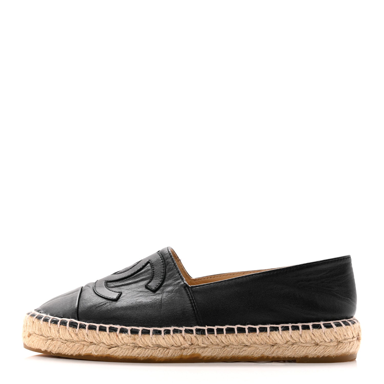 Lambskin CC Espadrilles 36 Black