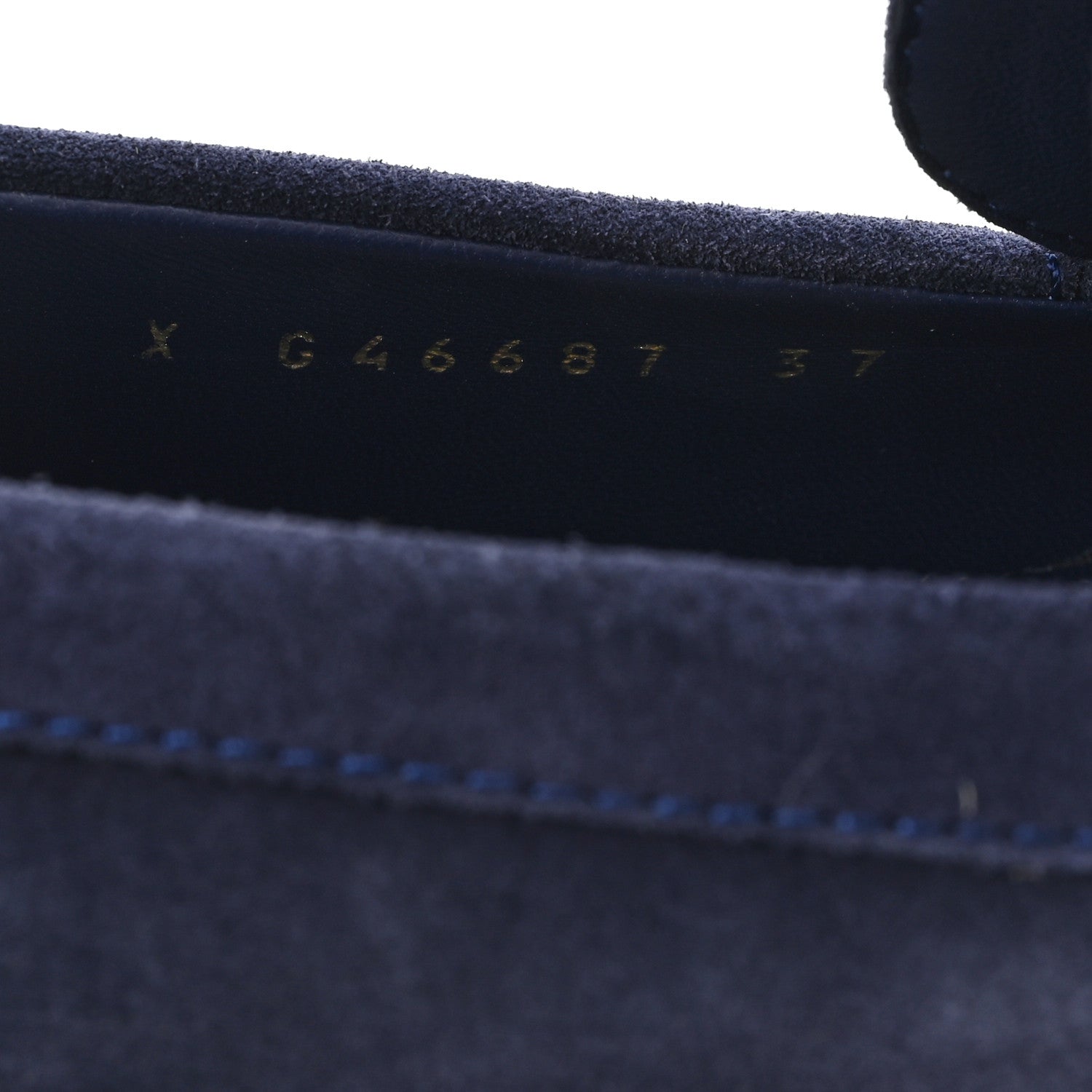Chanel Suede Calfskin Pearl CC Moccasin Loafers 37 Navy