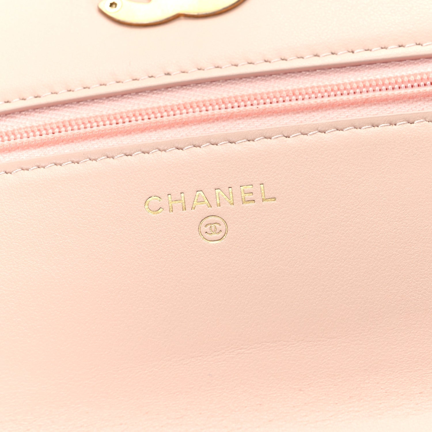 Chanel Calfskin Quilted Perfect FIt Wallet On Chain WOC Light Pink