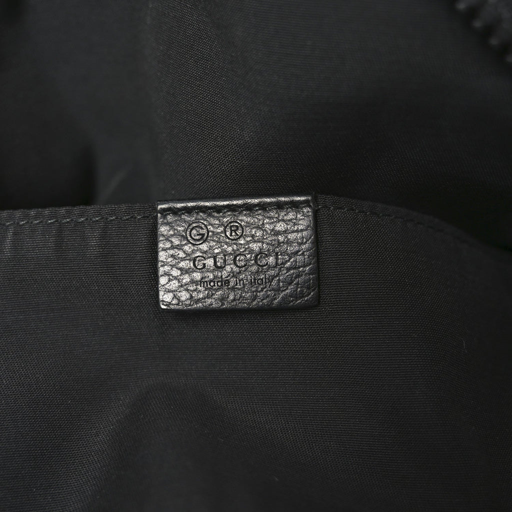 Gucci Nylon Monogram Fanny Pack Belt Bag Black