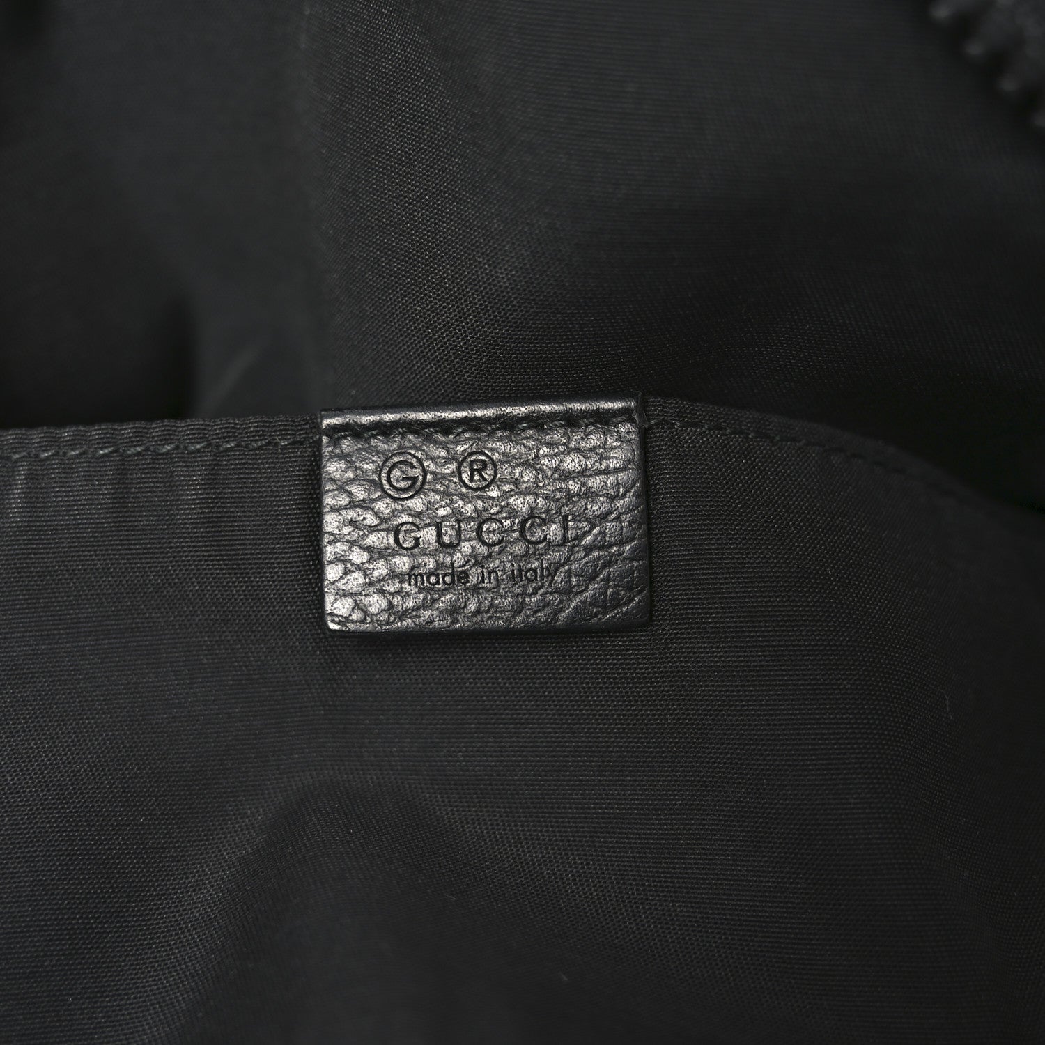 Gucci Nylon Monogram Fanny Pack Belt Bag Black