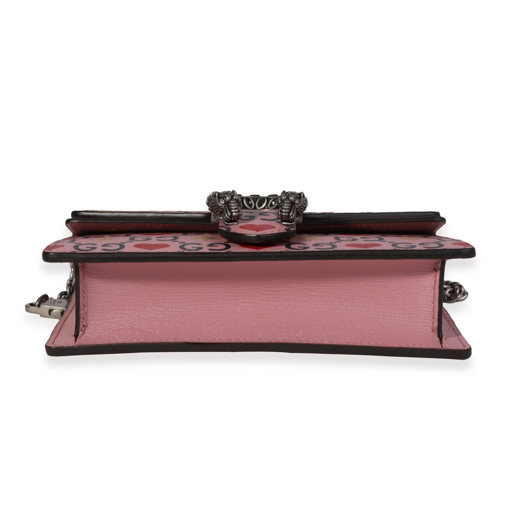 Gucci Pink Calfskin Valentine's Day Super Mini Dionysus Bag