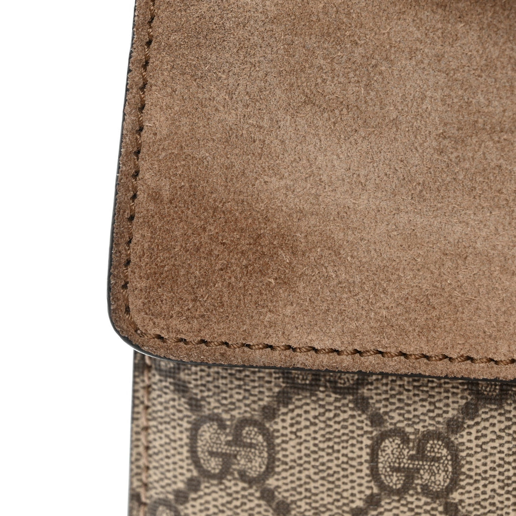 Gucci GG Supreme Monogram Small Dionysus Shoulder Bag Taupe