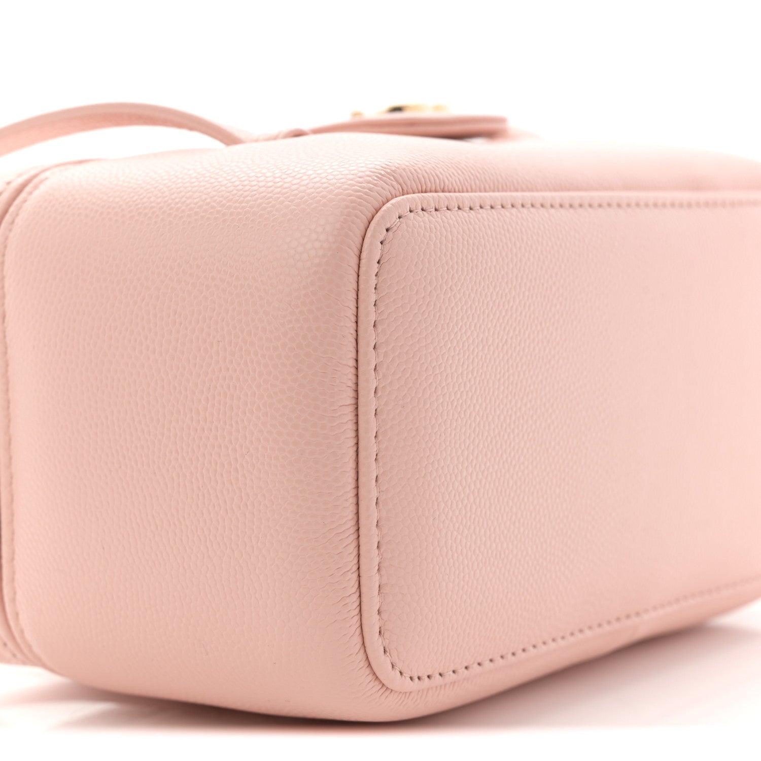 Chanel Shiny Caviar Preppy Coco Long Vanity With Strap Light Pink