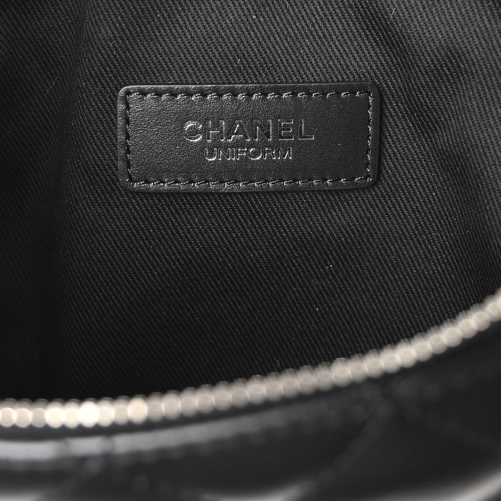 Chanel Calfskin Quilted Waist Belt Bag Black