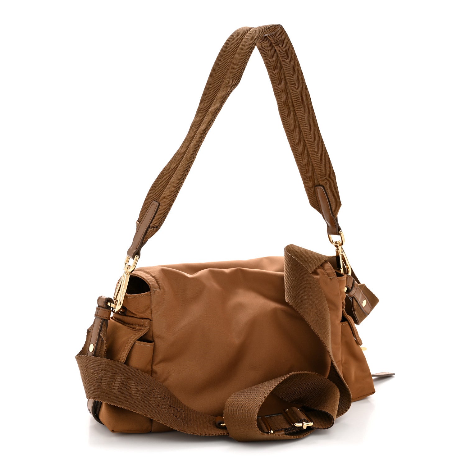 Prada Re-Nylon Medium Explore Shoulder Bag Camel