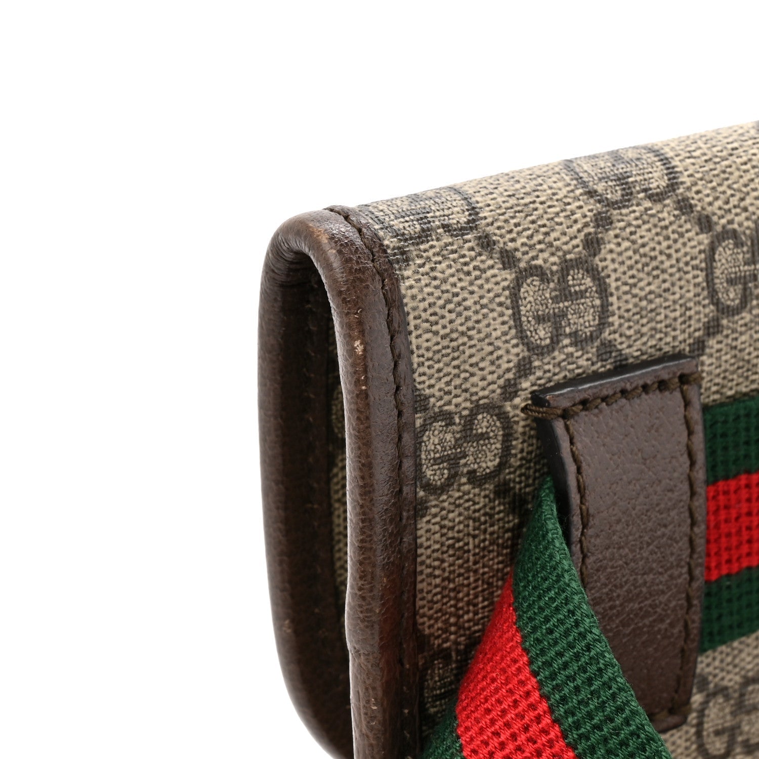 Gucci GG Supreme Monogram Neo Vintage Web Belt Bag Brown