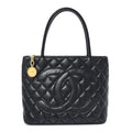 Chanel Caviar Quilted Medallion Tote Black