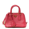 Prada Saffiano Lux Mini Promenade Tote Fuxia
