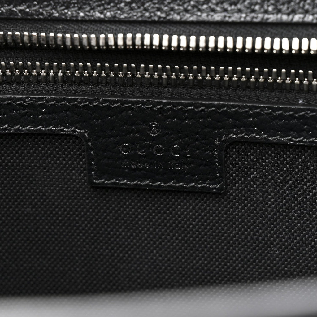Gucci Dollar Pigprint Koi Calfskin Interlocking G Tote Bag Black