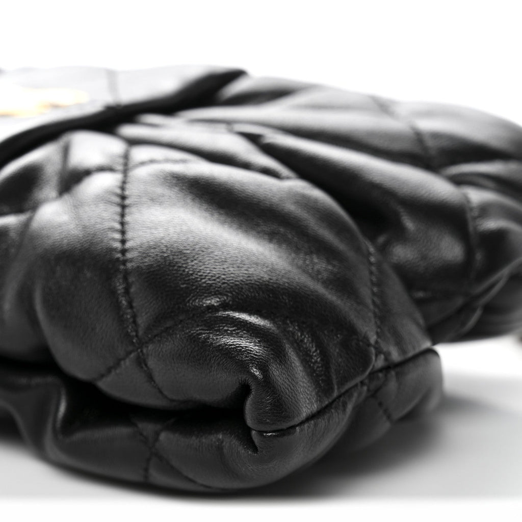 Chanel Lambskin Quilted Mini Bow Bag Black