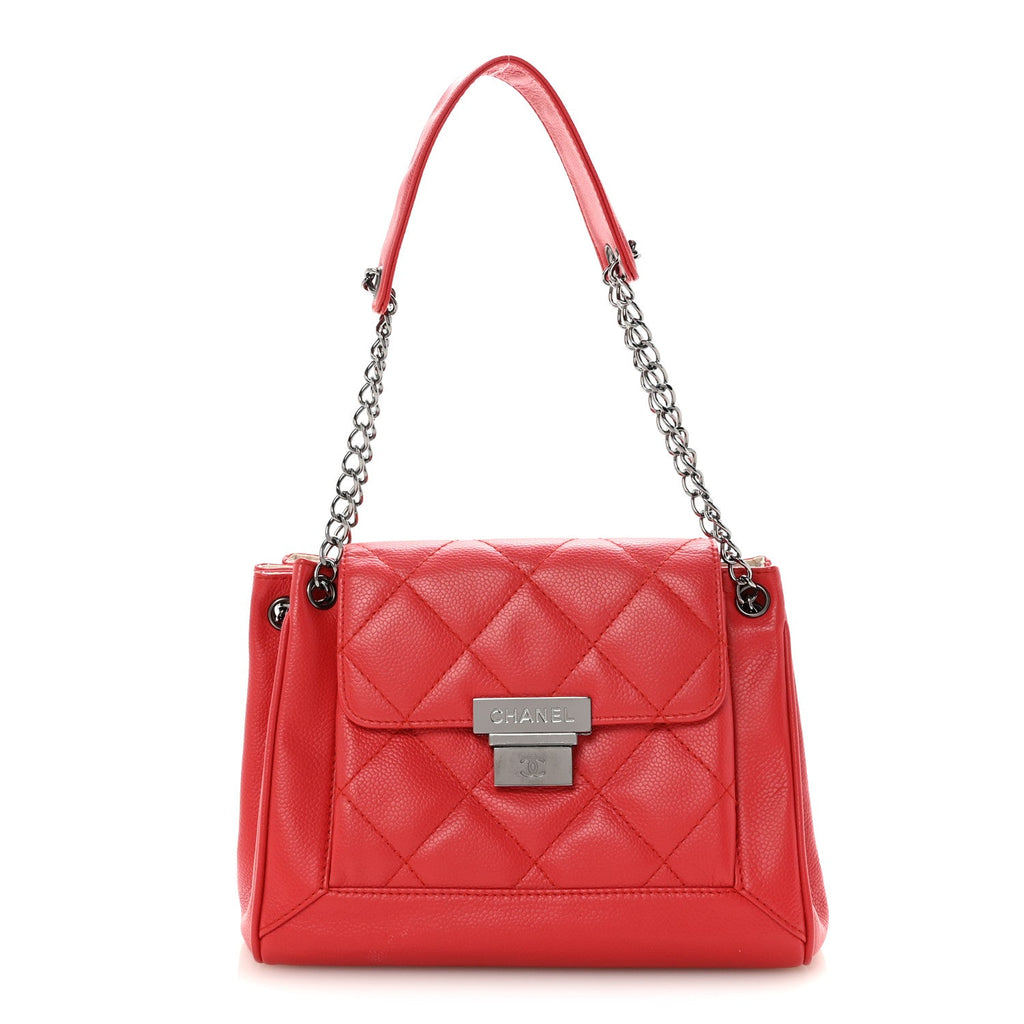 Chanel Caviar Small Accordion Flap Red