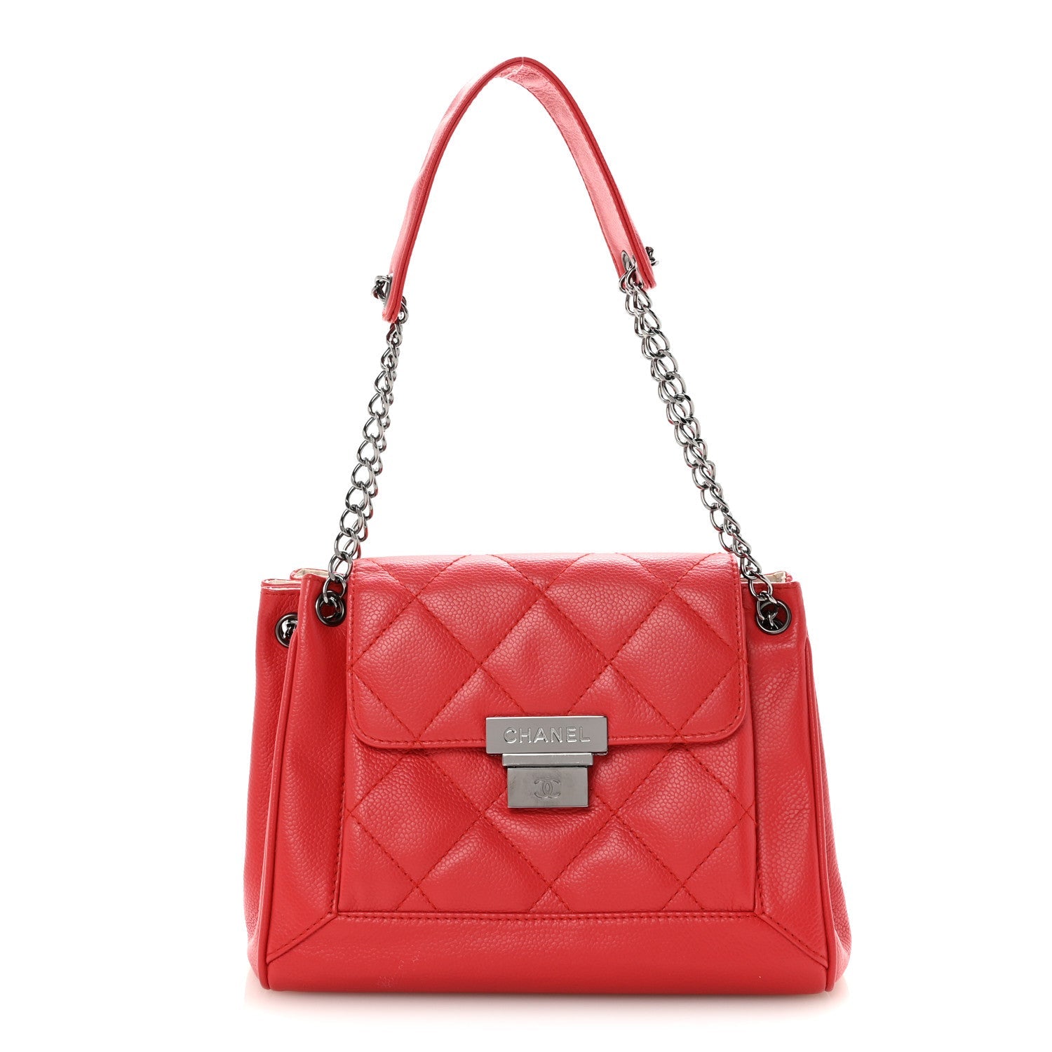 Chanel Caviar Small Accordion Flap Red