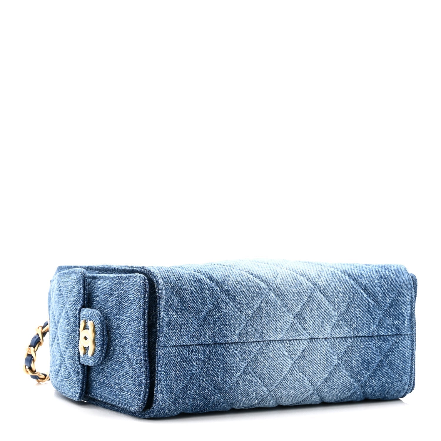 Chanel Washed Denim Quilted Mini Chanel 25 Handbag Blue
