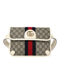 Gucci GG Supreme Monogram Web Small Ophidia Belt Bag 85 34 Beige Ebony White