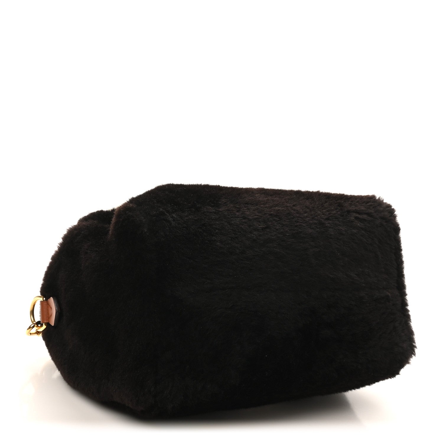 Louis Vuitton Shearling Monogram LV Ski Cozygram Speedy Bandouliere 25 Chocolate Cream