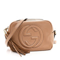 Gucci Pebbled Calfskin Small Soho Disco Bag Rose Beige