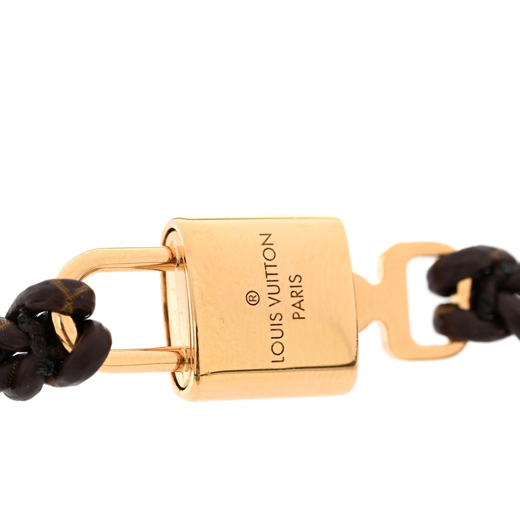 Louis Vuitton Monogram LV Padlock Bracelet 19